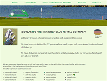 Tablet Screenshot of golfgearhire.com